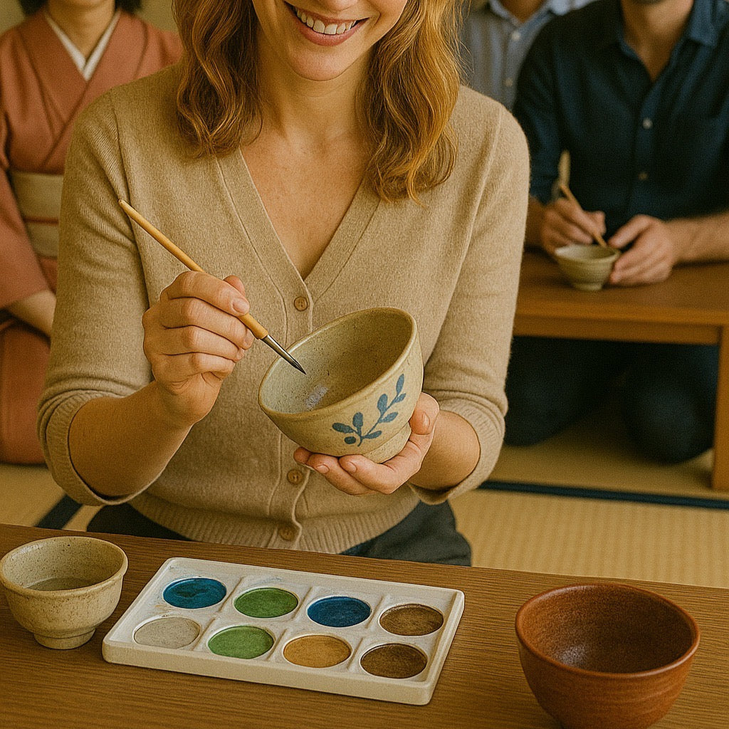 【原宿 平日】江戸塗りプラン・400年の歴史!江戸時代より続く茶器の絵付とお茶とお菓子の体験