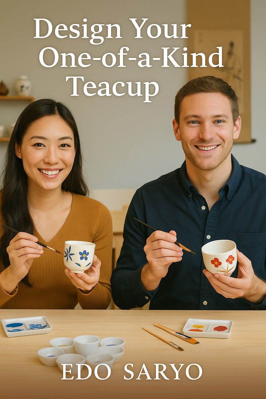 🍵 Edo Saryo – Freestyle Painting of Ukiyo-e &amp; Bijin-ga + Matcha Experience