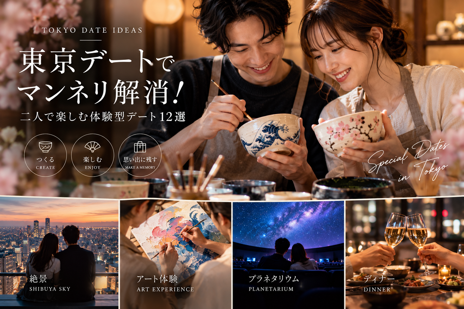 東京デートでマンネリ解消！ 二人で楽しむ体験型デート12選