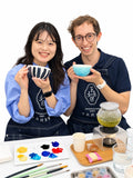 【平日】江戸茶寮　フリープラン　カップルプラン｜渋谷デートで茶器絵付け・抹茶・和菓子体験｜記念日・雨の日OK